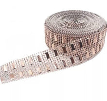 Load image into Gallery viewer, Diamante & Rectangle design Cake Trim ,1 metre by Crystal wedding uk