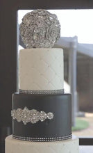 Load image into Gallery viewer, Brooch sphere Cake topper / Separator by Crystal wedding uk