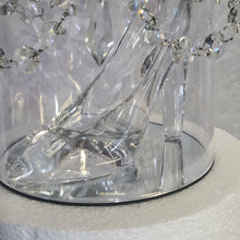 Load image into Gallery viewer, Glass slipper cake divider plus 2 crystal dividers - set of 3 pieces with LED lights. by Crystal wedding uk