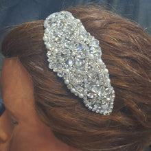 Load image into Gallery viewer, Crystal and Pearl tiara , side hair piece by Crystal wedding uk