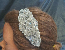 Load image into Gallery viewer, Crystal and Pearl tiara , side hair piece by Crystal wedding uk