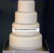 Load image into Gallery viewer, Real crystal rhinestone Diamante cake trim banding 1 YARD by Crystal wedding uk