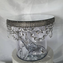 Load image into Gallery viewer, Glass slipper cake separator shoe, LED wedding cake divider chandelier shoe cake stand by Crystal wedding uk