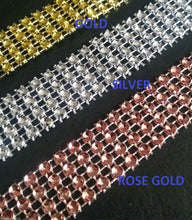 Load image into Gallery viewer, Rhinestone Crystal brooch style cake stand, many colours by Crystal wedding uk