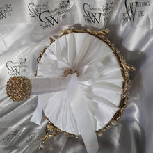 Load image into Gallery viewer, Gold Brooch bouquet, jewel bouquet, Full jeweled bouquets. by Crystal wedding uk