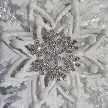 Load image into Gallery viewer, Snowflake bouquet for a Winter wedding for bridesmaid small.6" by Crystal wedding uk
