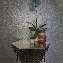 Load image into Gallery viewer, Black & gold Crystal chandelier side table - tall console. Occasional table, Custom table furniture. by Crystal wedding uk