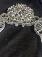 Load image into Gallery viewer, Personalised Carriage Cake topper- Swarovski crystal elements - FAIRYTALE Princess carriage design, Cake decoration by Crystal Wedding UK