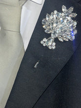 Load image into Gallery viewer, Jewel Gem Buttonhole , Groom usher small Boutonniere ,Wedding Buttonhole Pin, Wedding Boutonnière by Crystal wedding uk