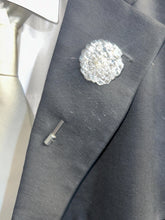 Load image into Gallery viewer, Jewel lapel pin, Gem Buttonhole , Groom usher small MINI Boutonniere ,Wedding Buttonhole Pin, Wedding Boutonnière by Crystal wedding uk
