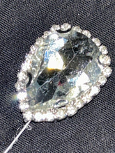 Load image into Gallery viewer, Jewel lapel pin, Gem Buttonhole , Groom usher small Boutonniere ,Wedding Buttonhole Pin, Wedding Boutonnière by Crystal wedding uk