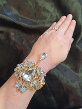 Load image into Gallery viewer, Vintage inspired crystal wrist corsage for Prom or wedding by Crystal wedding uk