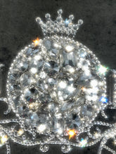 Load image into Gallery viewer, Personalised Carriage Cake topper- Monogram Initials crystal Swarovski crystal elements FAIRYTALE Princess carriage, by Crystal Wedding UK