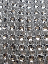 Load image into Gallery viewer, Silver Rhinestone ribbon, Diamond Mesh, Diamante Bling, Crystal trim 1 METER cake trim. by Crystal wedding uk