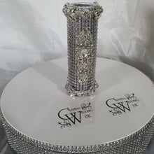Load image into Gallery viewer, Bling Bouquet Holder, rhinestone crystal Diamonte holder, Rhinestone Wedding Bouquet Holder , Glam Bling Bouquet Holders