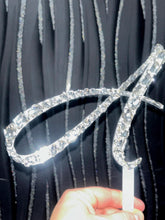 Load image into Gallery viewer, Crystal letter Cake topper - Glass crystal elements, large crystal design, Cake decoration by Crystal wedding uk