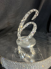 Load image into Gallery viewer, Crystal Table numbers,wedding Table Numbers,Rhinestone number Special event table number Rhinestone wedding decoration by Crystal wedding uk