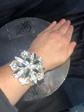Load image into Gallery viewer, Vintage inspired crystal flower wrist corsage by Crystal wedding uk