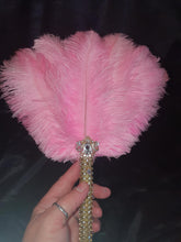 Load image into Gallery viewer, Ostrich Feather Fan – Gatsby Wedding Bouquet Alternative
