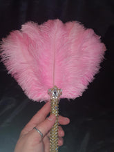 Load image into Gallery viewer, Ostrich Feather Fan – Gatsby Wedding Bouquet Alternative