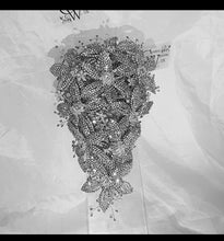 Load image into Gallery viewer, Luxury Silver Diamante bouquet Jewel rhinestone crystal wedding bouquet Crystal Bridal Bouquet, cascade Jewel bouquet by Crystal wedding uk