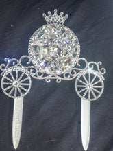 Load image into Gallery viewer, Crystal Carriage Cake Topper: Fairytale Wedding Decoration