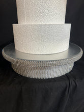 Load image into Gallery viewer, Elegant Rotating Wedding Cake Stand Smooth 360 degree Rotation for Stunning Display HEAVY DUTY 100kg, turning cake stand Crystal weddingU K