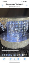 Load image into Gallery viewer, Glass shoe slipper wedding cake stand by Crystal wedding uk