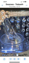 Load image into Gallery viewer, Glass shoe slipper wedding cake stand by Crystal wedding uk