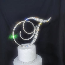 Load image into Gallery viewer, Swarovski Crystal Letter Cake Topper: 6" Monogram Initial
