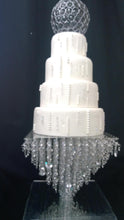 Load image into Gallery viewer, Square Crystal cake stand , Premium Glass crystal - various sizes options + led's by Crystal wedding uk