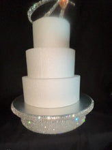 Load image into Gallery viewer, Elegant Rotating Wedding Cake Stand Smooth 360 degree Rotation for Stunning Display HEAVY DUTY 100kg, turning cake stand Crystal weddingU K