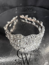 Load image into Gallery viewer, Crystal and Pearl tiara , side hair piece by Crystal wedding uk