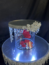 Load image into Gallery viewer, Magical Red Rose Cake Stand: Crystal Wedding Cake Separator