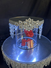 Load image into Gallery viewer, Magical Red Rose Cake Stand: Crystal Wedding Cake Separator