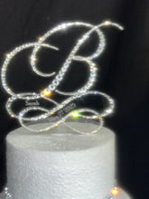 Load image into Gallery viewer, Personalized Infinity Wedding Cake Topper: Swarovski Crystal, Custom Initials