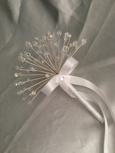 Load image into Gallery viewer, Crystal AB Beaded Wedding Bouquet: Rose Gold Wire, Ribbon Handle