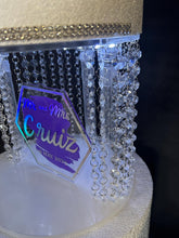 Load image into Gallery viewer, Cake Separator divider, Crystal droplet design by Crystal wedding uk