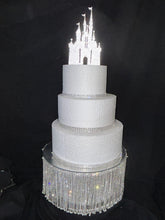 Load image into Gallery viewer, Crystal Rhinestone Cake Stand with LED Glow – Luxury Wedding Cake Stand, Fairytale Crystal Dessert Table Stand, Glam Event Decor