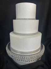 Load image into Gallery viewer, Rotating Crystal Wedding Cake Stand with Mirror Top - Electric Display