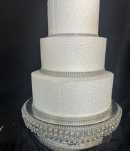 Load image into Gallery viewer, Rotating Crystal Wedding Cake Stand with Mirror Top - Electric Display