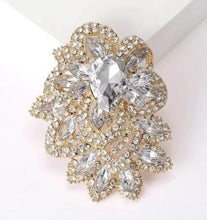 Load image into Gallery viewer, Wedding prom corsage. rhinestone brooch Bracelet Jewellery by Crystal wedding uk