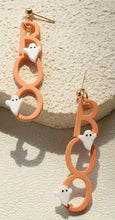 Load image into Gallery viewer, Handmade BOO earrings, Halloween, Spooky Earrings, GHOST Stud Earrings by Crystal wedding UK