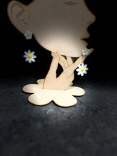 Load image into Gallery viewer, Daisy flower drop earrings handmade Earrings – Polymer Clay Dangle Earrings