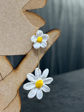 Load image into Gallery viewer, Daisy flower drop earrings handmade Earrings – Polymer Clay Dangle Earrings