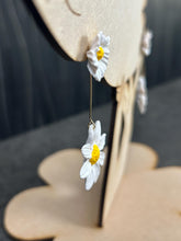 Load image into Gallery viewer, Daisy flower drop earrings handmade Earrings – Polymer Clay Dangle Earrings