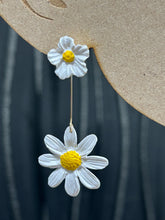 Load image into Gallery viewer, Daisy flower drop earrings handmade Earrings – Polymer Clay Dangle Earrings