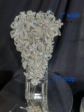 Load image into Gallery viewer, Personalised Bouquet stand holder for bridal bouquet cascade by Crystal wedding uk