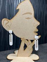 Load image into Gallery viewer, Handmade White textured Earrings – minimalist – Elegant Stud Earrings – by Crystal wedding UK