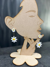Load image into Gallery viewer, Daisy flower drop earrings handmade Earrings – Polymer Clay Dangle Earrings